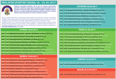 Proljetni sportski tjedan 2017 Proljetni sportski tjedan 2017